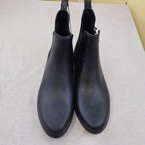 a new day Women's Alex Black Chelsea Rain‎ Boots Size 11 Waterproof
